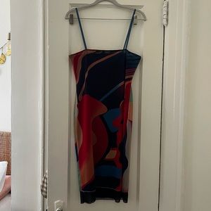 Abstract Reversible Mesh Dress